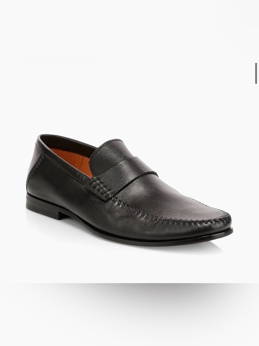 Santoni Men’s “Paine” Loafers - Size 10 US - black made in Italy dress shoes